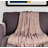 50" X 60" Taupe and Gray Woven Cotton Striped Throw Blanket with Fringe