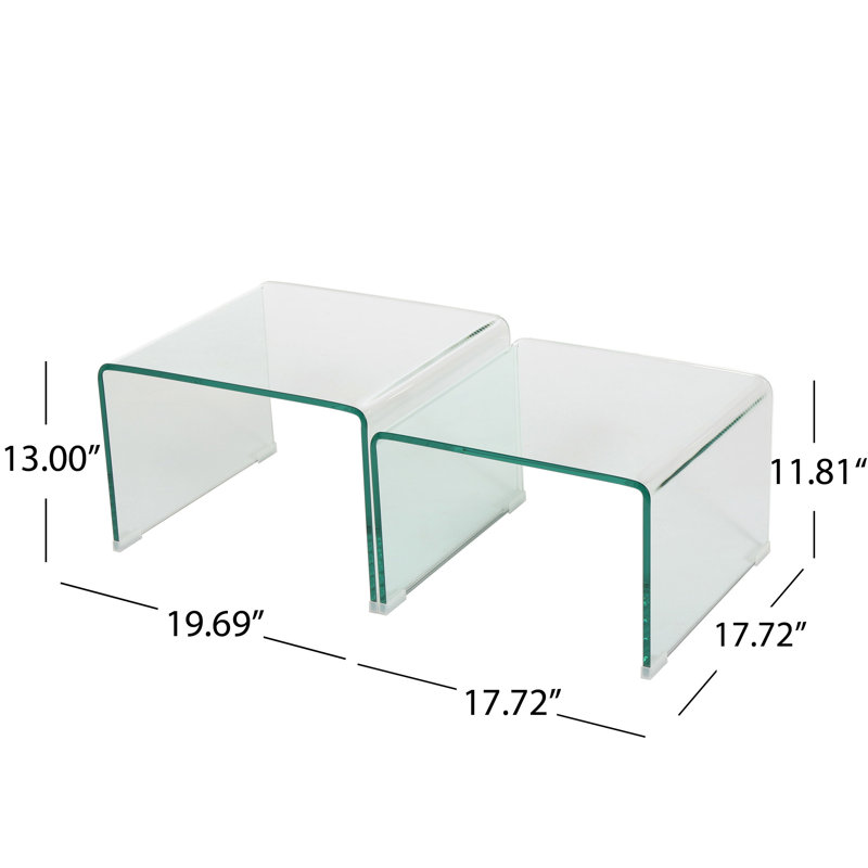 Atalia Glass Top Nesting Tables