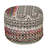 18" Multicolored Cotton Blend Ottoman