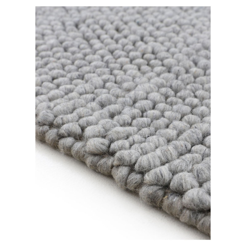 Handgefertigter Wollteppich Aus In Hellgrau Hand Loomed Area Rug, Rectangle 200 x 290cm