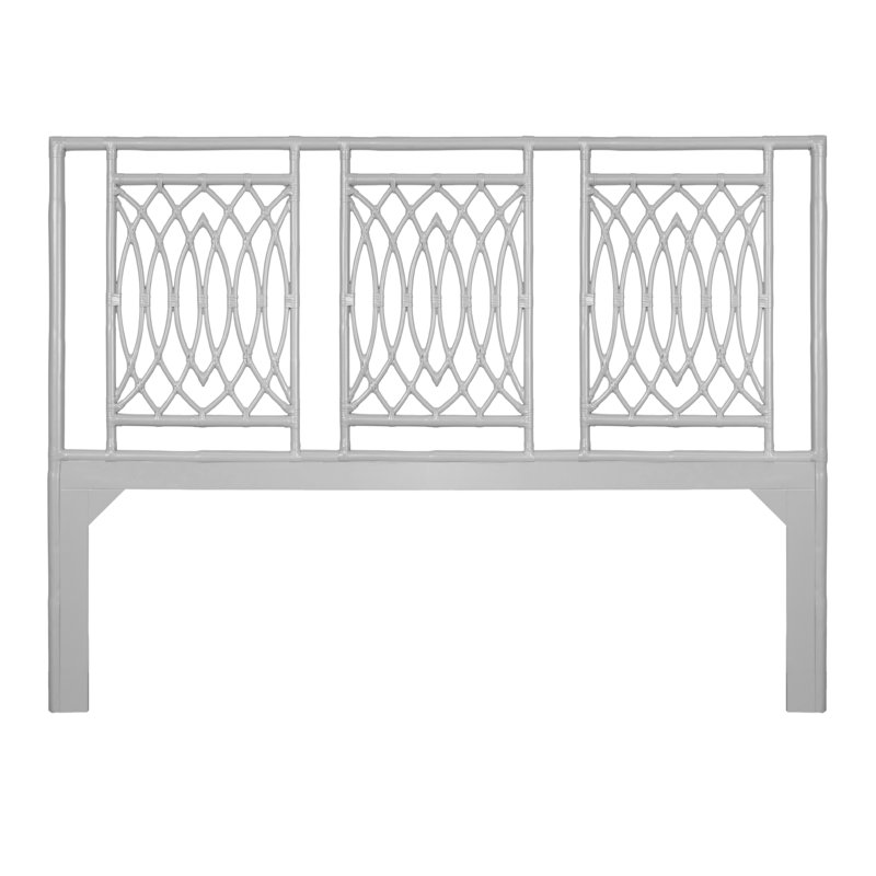Beckham Open-Frame Headboard, King, Light Gray