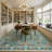 Goldene Animal and Insect Washable Floor Mat - Non-Slip Area Rug Non Slip Green Area Rug Low Pile Stain Resistant Throw Carpet for Dining Room-977659318