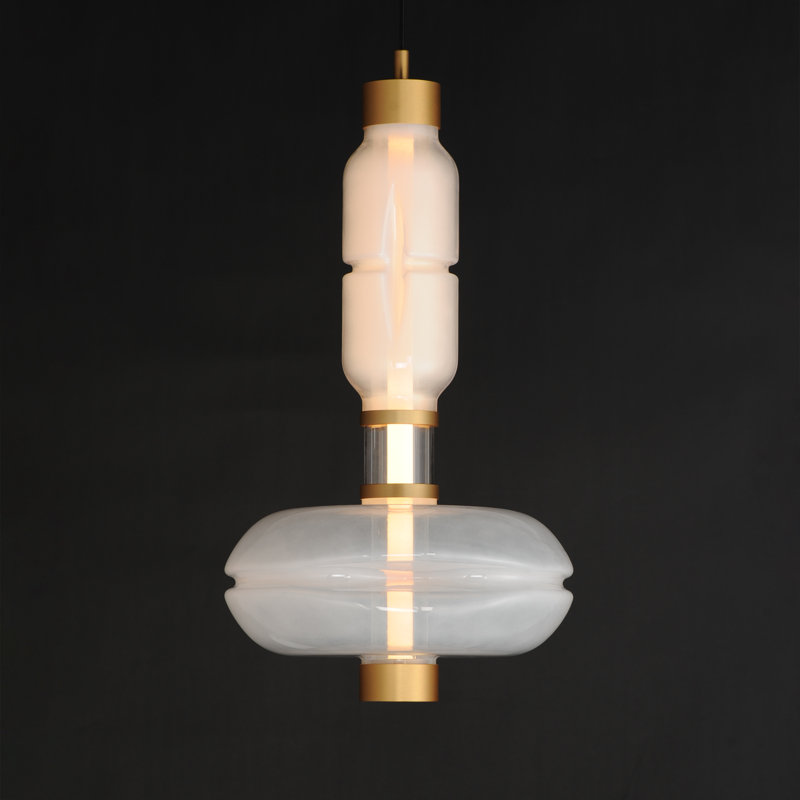 Gusto 1 - Light LED Pendant, Gold, Cloud White/Fog