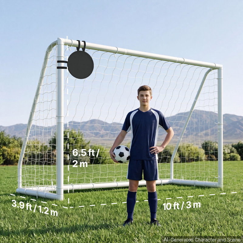 VEVOR Goal with Carrying Case, 198.1cm H x 304.8cm W x 118.9cm D