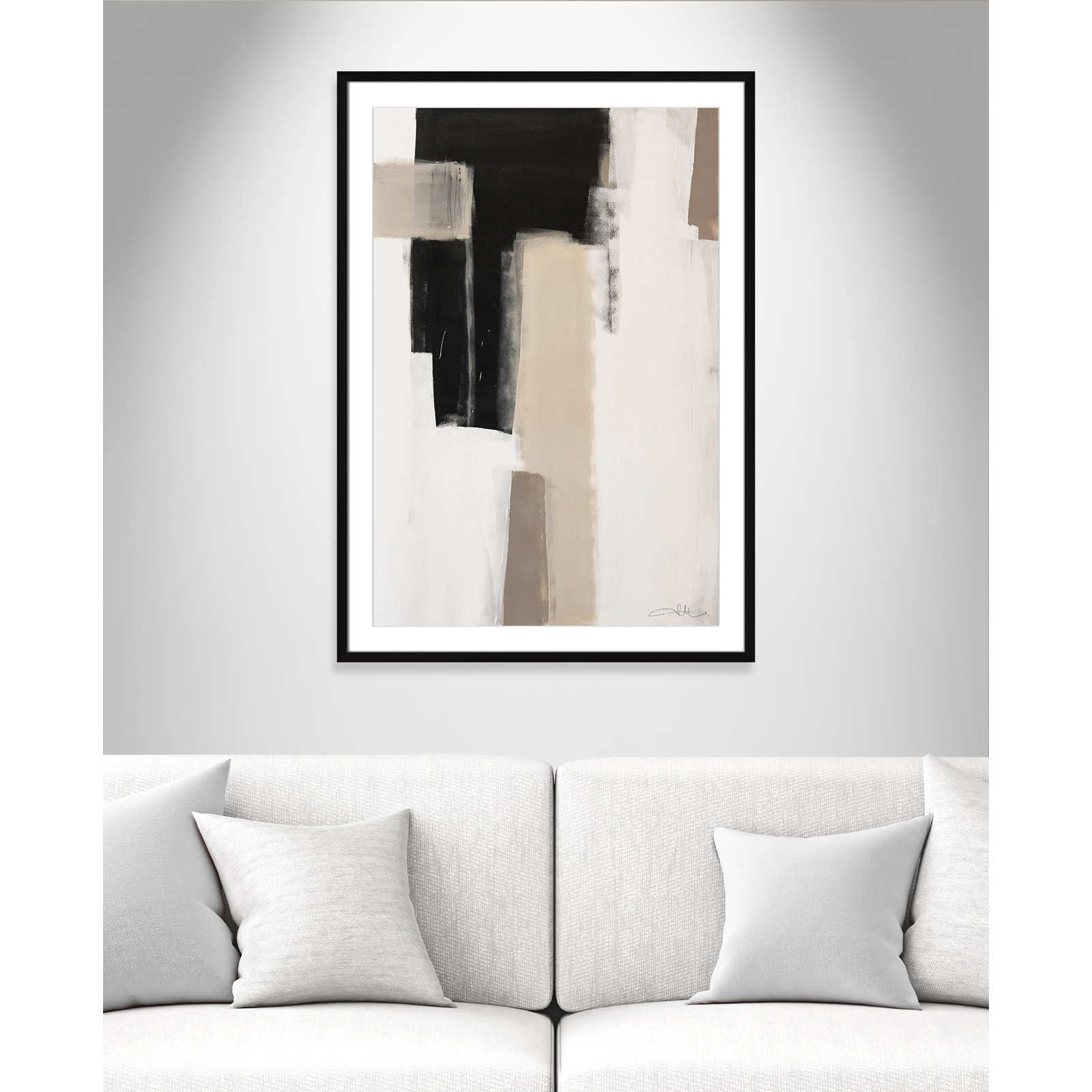 Giverny Earth Scapes I Print, Black Single Picture Frame, Yes, 41.5" H x 29.5" W x 1.25" D