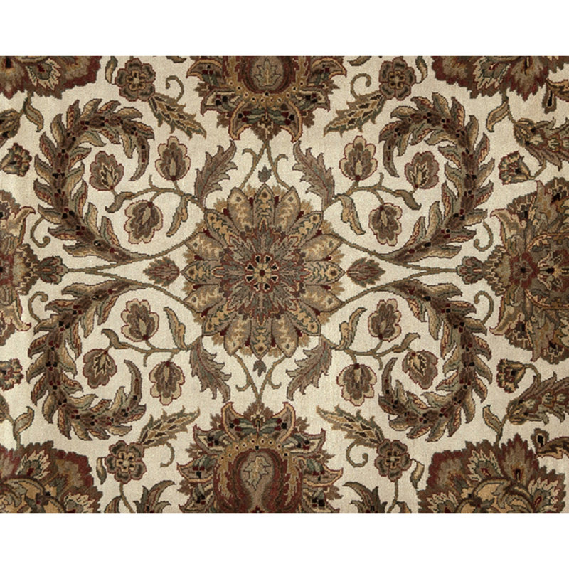 Tapis ivoire et bleu clair noué à la main de haute qualité