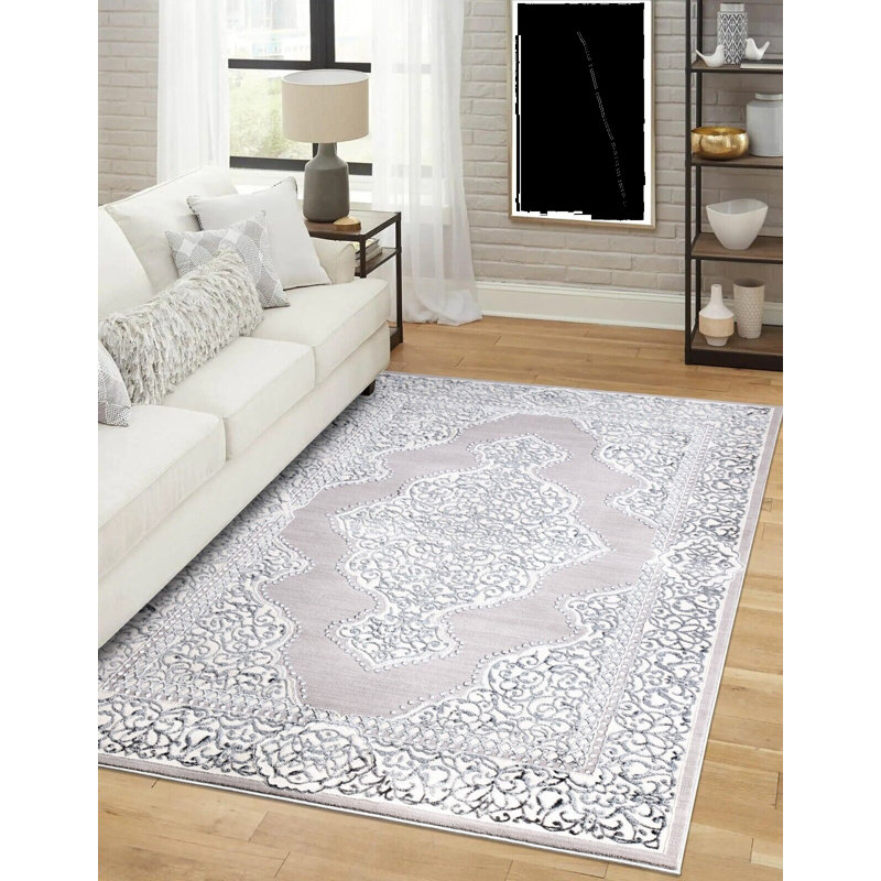 Brenson Floral Area Rug, Rectangle 60 x 110cm