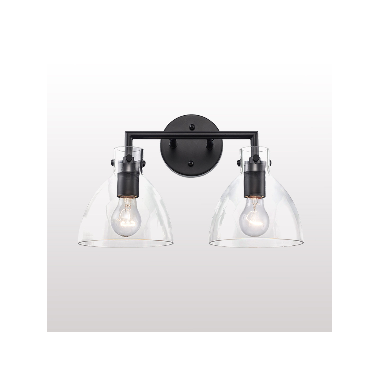 Martins 2 Light Dimmable Vanity Light, Black