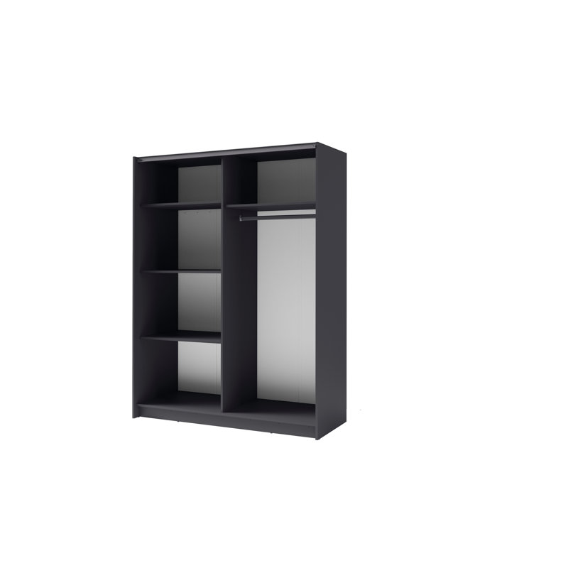 Laminate Wardrobe, 198.5cm H x 150.6cm W x 62cm D, Natural