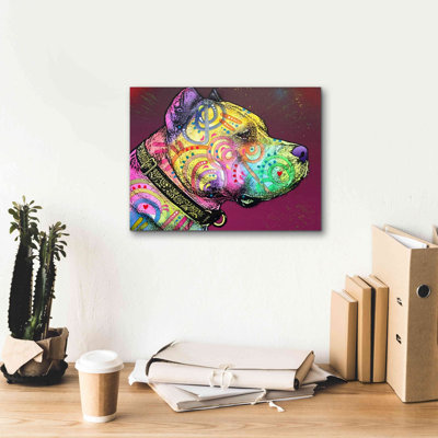 Pitbull Soul by Dean Russo - Wrapped Canvas Print