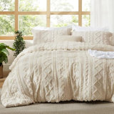 Bedsure Farmhouse Shabby Elegance Tufted Boho Comforter Set