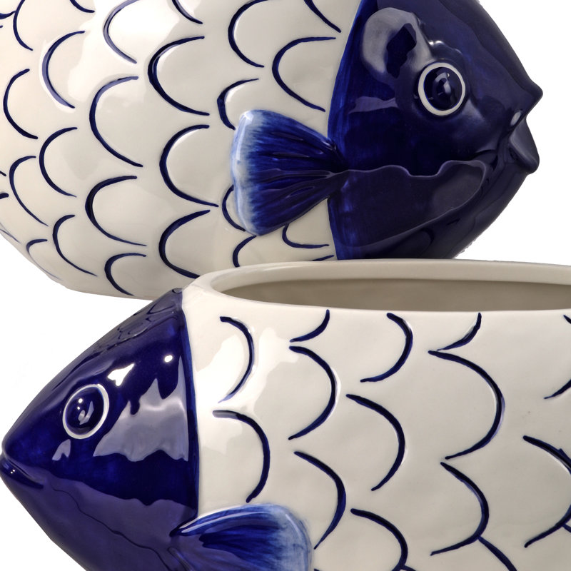 9.5-14" Dolomite Fish Planter