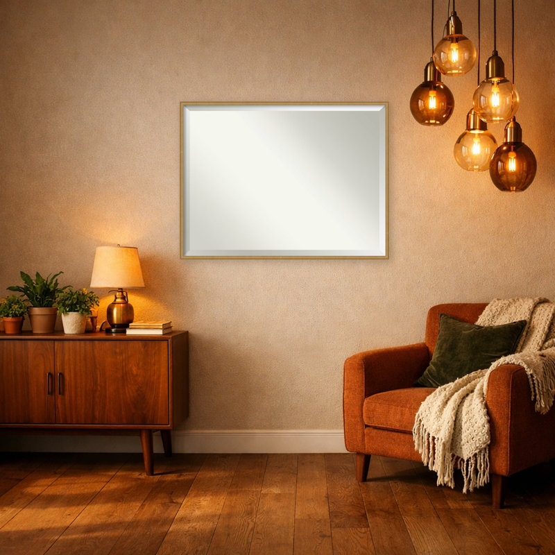 Miroir mural Phoebe, L 41 po x H 31 po, Or Edith