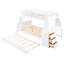 Lit superposé simple au-dessus d'un lit double avec lit gigogne et bureau blanc - Maximisez l'espace dans votre chambre à coucher pour créer un endroit confortable pour dormir-7568263