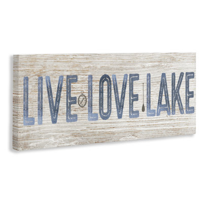 Rustic Live Love Lake Canvas Wall Art, design by Susan Arnot