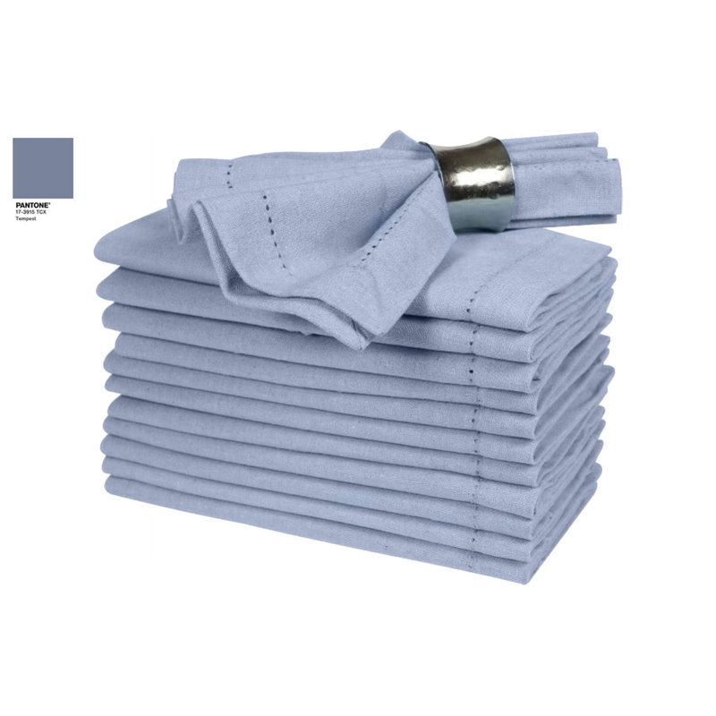 Premium Cotton Cloth Dinner Napkins, Machine Washable, Elegant Napkins for every occasion, 18" W x 18" L, Blue Gray