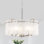 Modern 5-Light 18.7" Wave Shape Glass Round Drum Chandelier