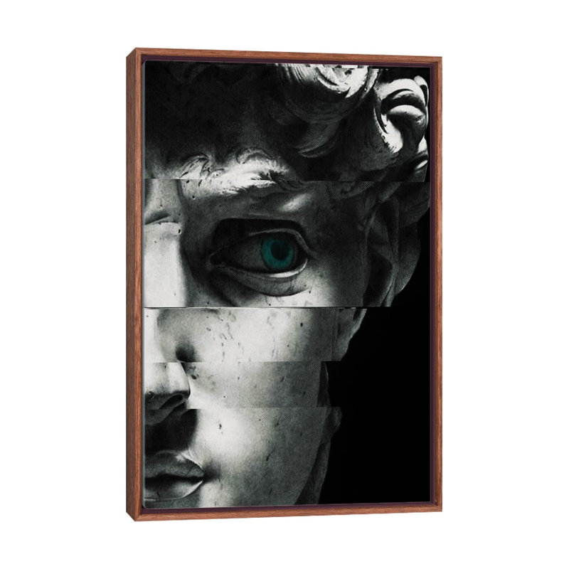 David's Eye - Framed Wall Art Print, Brown, Framed Print without Mat, 26" H x 18" W
