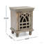 Table de chevet en bois gris antique