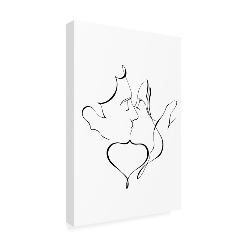 Le baiser, H 19 po x l 12 po x P 2 po