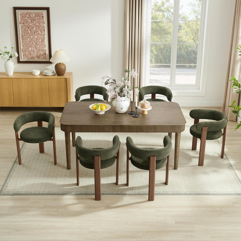 Fauteuil rembourré Varian Modern Teddy avec pieds en métal, 6, Vert