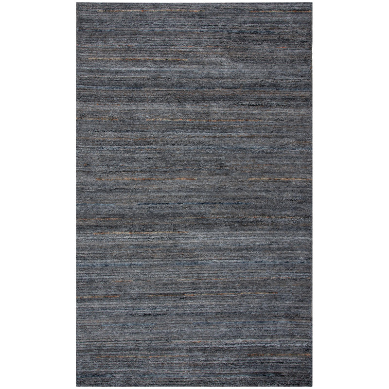 Tapis en mélange de polyester / laine touffeté à la main, Rectangulaire 8 pi x 10 pi