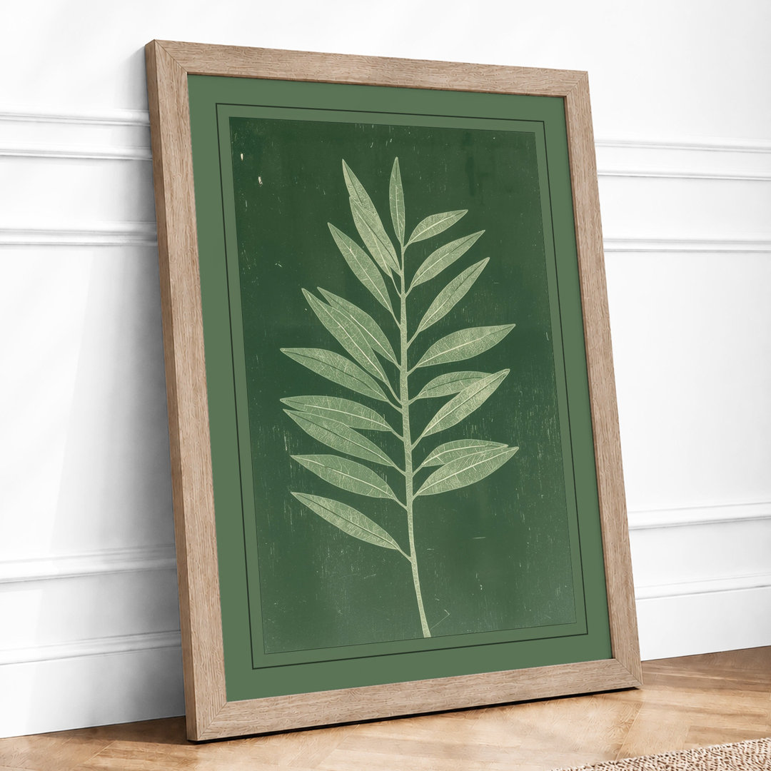 Leafy Branch Study Botanical - Framed Print