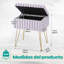 Tabouret de coiffeuse en fausse fourrure avec rangement et pieds en métal-1472217406