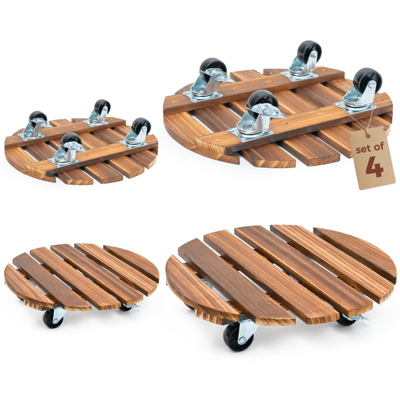Wood Caddy Plant Stand