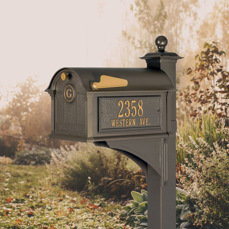 Balmoral Post Mounted Mailbox, Yes, French Bronze