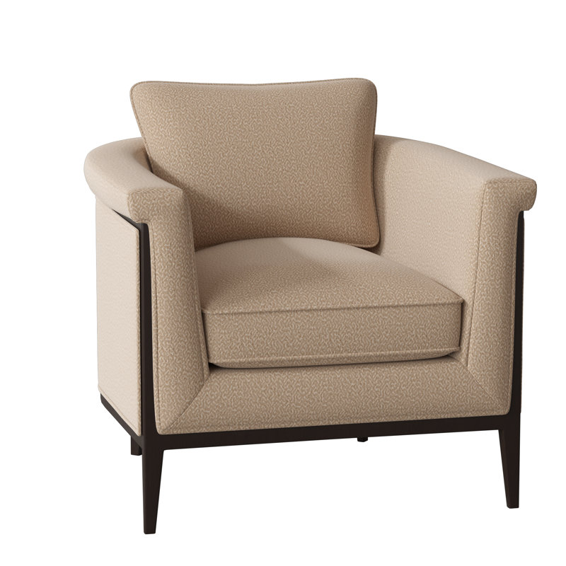 Fauteuil demi-tonneau Chalice, Blé maya, Noyer américain
