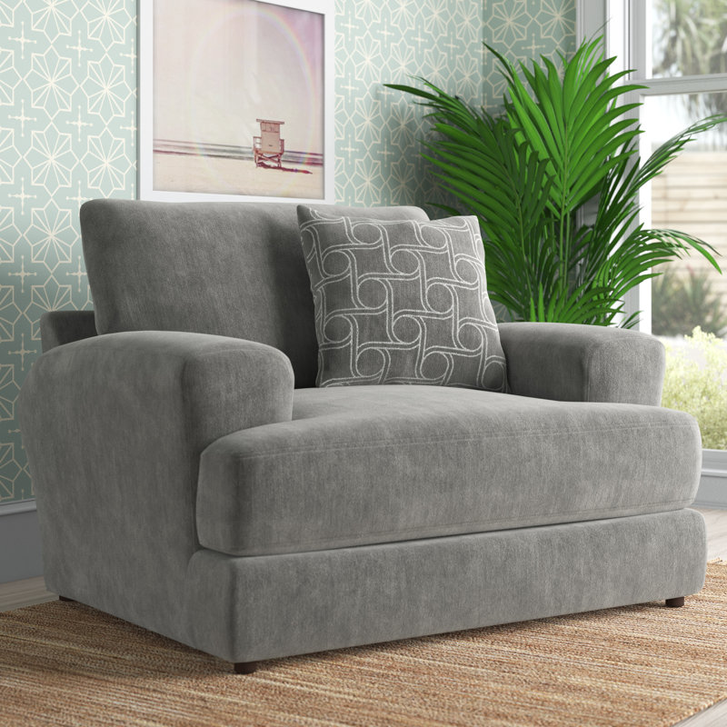 Chaise et demi en polyester Damalas, Requin
