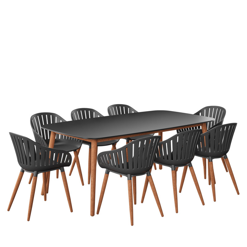 Ensemble de salle à manger rectangulaire pour 8 personnes 75 po Alyisa