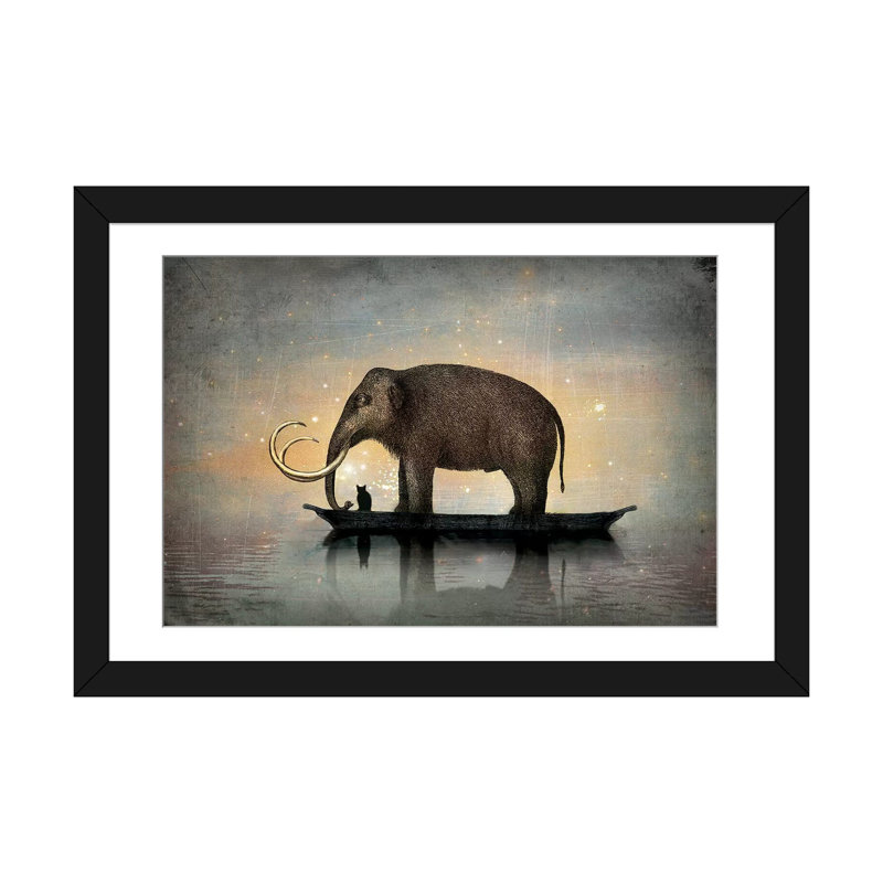 «Silent Night» par Catrin Welz-Stein, impression sur toile tendue, H 16 po x l 24 po x P 1 po, Papier d'art encadré noir