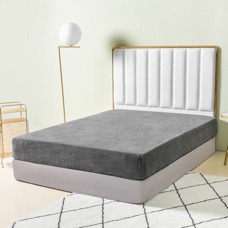 Teddy Fleece Fitted Sheet, Dark Grey, Single (3')