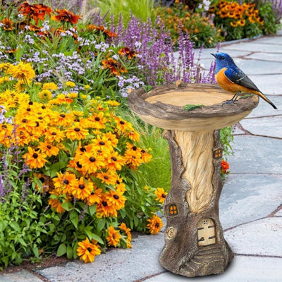 Resin Statue Birdbath for Garden Patio Decor