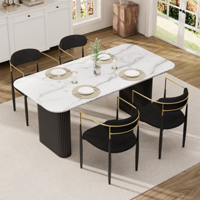 Ensemble de table de salle à manger Marble