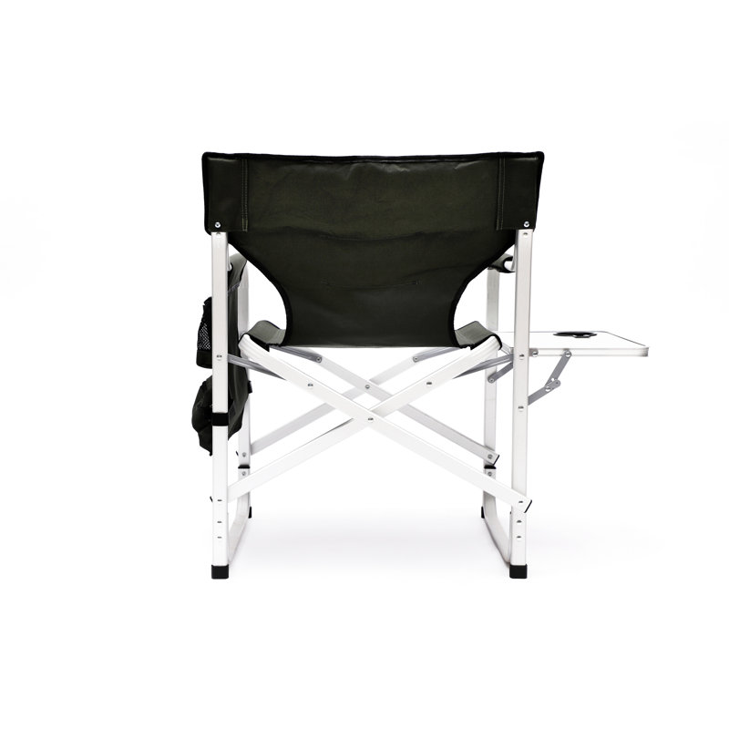 Chaise de camping pliante avec table d'appoint et compartiment - Léger pour faciliter les voyages