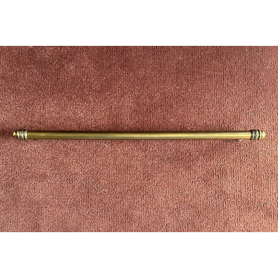 18" Oilve Leaf Pull Tumbled Antique Brass