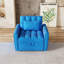 Canapé-lit pliable de 38,2 pouces de grande taille, canapé simple en velours moderne, canapé-lit avec dossier réglable, 3 positions et coussins, convient au salon et à la chambre à coucher (bleu foncé)