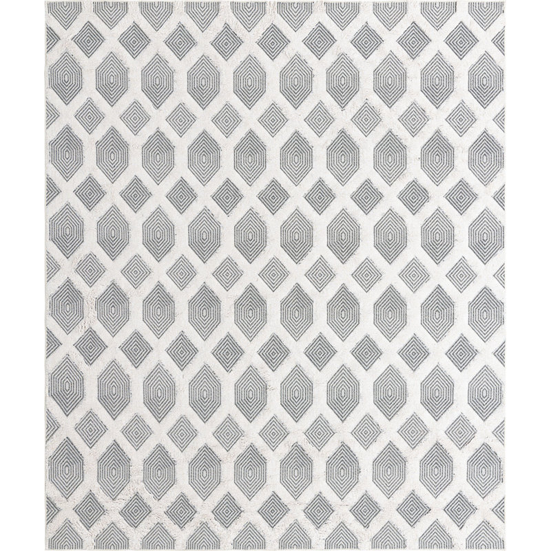Eiryn Cotton Abstract Indoor Rug, Rectangle 8'3" x 10'