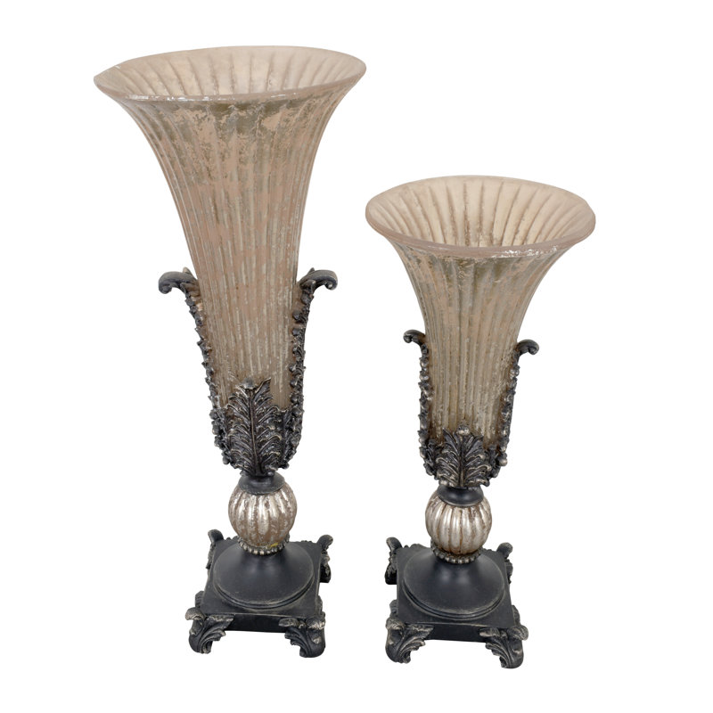 Ensemble de vases de sol en résine 2 pièces Clarysse
