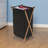Bindvasini X-Frame Bamboo Hamper, Washable Black Liner and Bamboo Frame, and Renewable, Folds for Storage, Simple and Chic, Natural