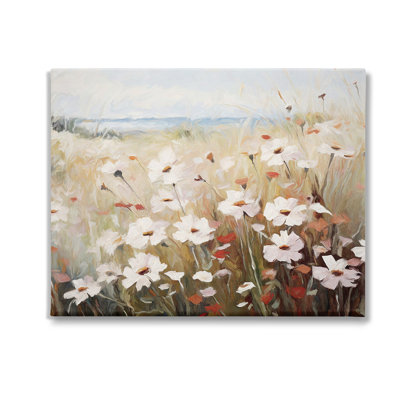 "Windblown Meadow Flowers", art mural sur toile par Ramona Murdock