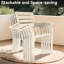 Mobilier de patio extérieur de 7 pièces: 6 chaises empilables en métal et une table ronde de 52,27 po, - trou de parasol protégé, cadre, pièces de couleur: sièges confortables avec large traitement antirouille, idéal pour la cour