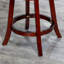Tabouret pivotant à dossier en X de 30 po de hauteur, siège en tissu-1034565300