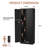 72" Black Metal Kitchen Pantry Cabinet With Doors