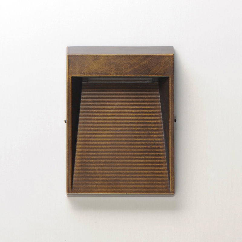 Steppes-Outdoor Wall Mount, Antique Bronze, 6.75" H x 4.75" W x 1" D