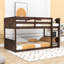 Lit superposé simple au-dessus d'un lit simple en bois-202068427