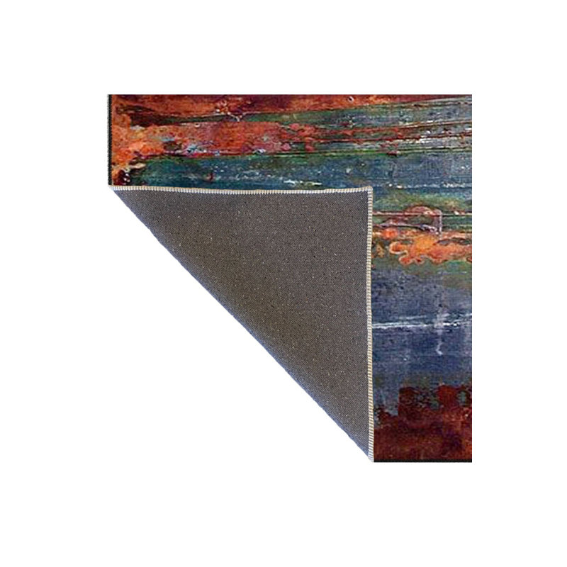 Multicolor Horizontal Blurry Patterned Decorative Washable Rug, Rectangle 2'4" x 3'11" Rug Pad Included